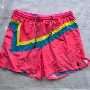Chubbies Swim Trunks Shorts Mens XL Pink Blue Neon Stripe 5.5 Inseam Lined